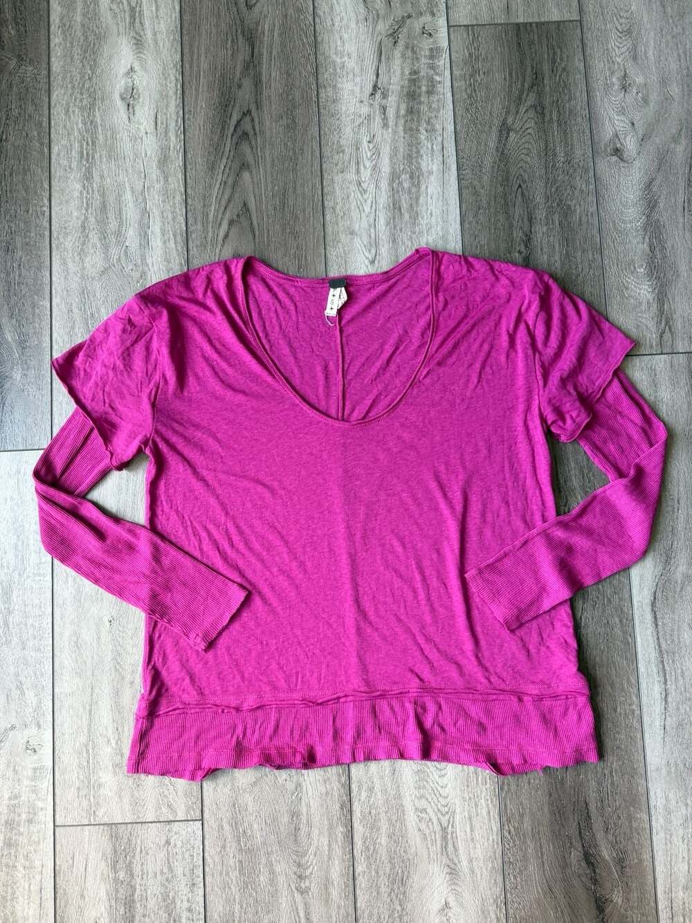 We The Free Free People Pink Magic Thermal Long Sleeve Layered Top S